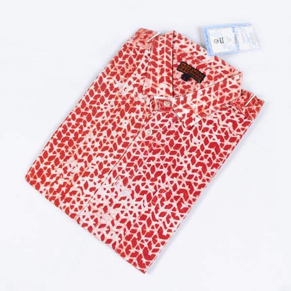 Brick Red Wax Dyed Cotton Fatua 
